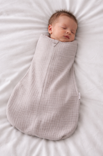 BEBEKEVİ – Sac de înfășat pentru bebeluși, cu fermoar, 0–6 luni A21