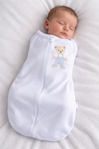 BEBEKEVİ – Sac de înfășat pentru bebeluși, cu fermoar, 0–6 luni A16