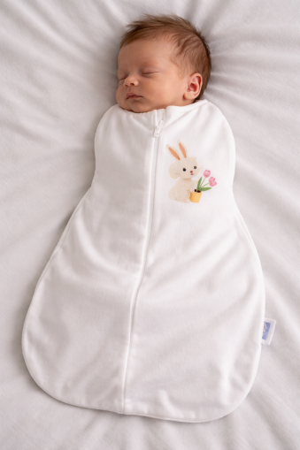BEBEKEVİ – Sac de înfășat pentru bebeluși, cu fermoar, 0–6 luni A16