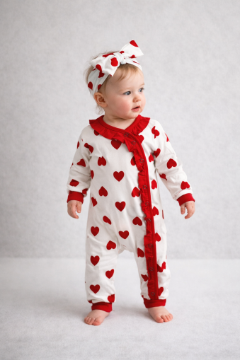 SALOPĂ CU VOLANĂ LATERALĂ ÎN FORMĂ DE INIMĂ, BY MURAT, 3/12 LUNI A25