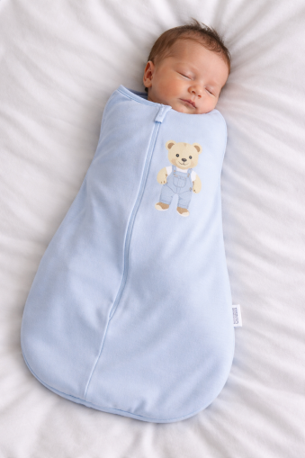 BEBEKEVİ – Sac de înfășat pentru bebeluși, cu fermoar, 0–6 luni A16