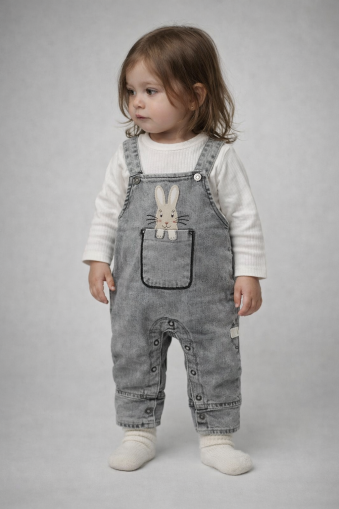 SALOPETE DIN DENIM CU BUZUNAR BY MURAT 6/18 LUNI A34