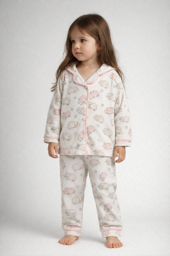 SET DE PIJAMA CU IMPRIMEU DE MIEL DE LA MURAT 9/24 LUNI A25