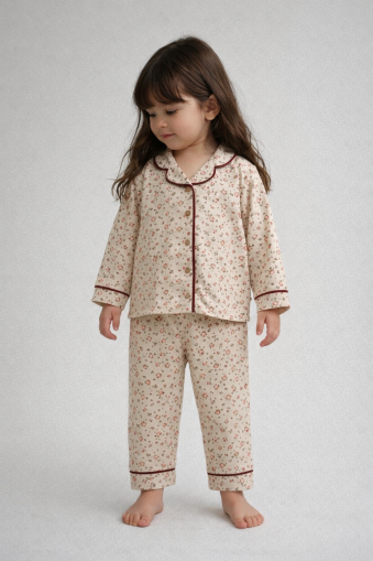 SET DE PIJAMA BYMURAT 9/24 LUNI CU IMPRIMARE TINY DAISY A25