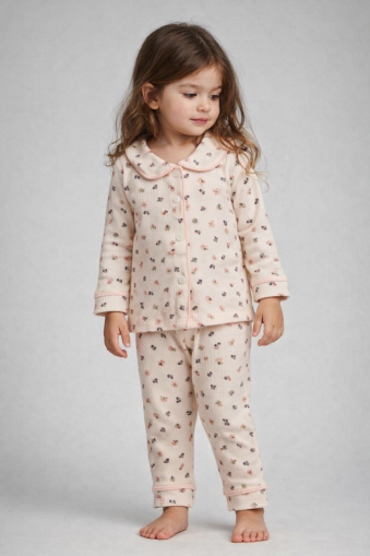 SET DE PIJAMA BYMURAT 9/24 LUNI CU IMPRIMARE TINY DAISY A25