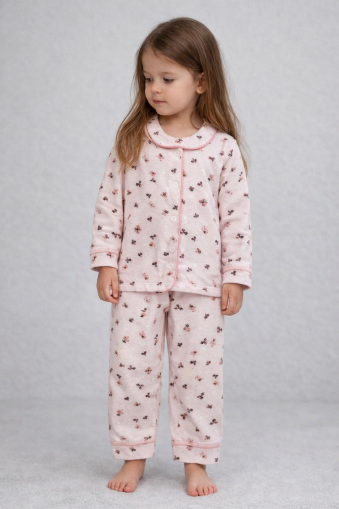 SET DE PIJAMA BYMURAT 9/24 LUNI CU IMPRIMARE TINY DAISY A25