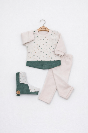 Babyim Set 3 Piese pentru Bebeluși 3–9 Luni, cu Fular 22