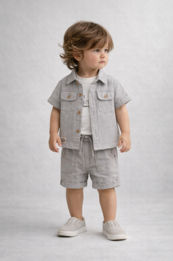 Concept Set 3 Piese pentru Bebeluși 6–18 Luni, cu Cămașă A62