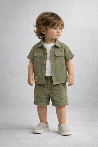 Concept Set 3 Piese pentru Bebeluși 6–18 Luni, cu Cămașă A62