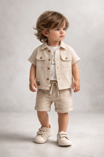 Concept Set 3 Piese pentru Bebeluși 6–18 Luni, cu Cămașă A62