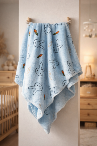 Bebitof Pătură pentru Bebeluși 0–18 Luni, cu Model Iepuraș A36