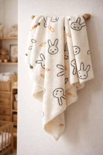 Bebitof Pătură pentru Bebeluși 0–18 Luni, cu Model Iepuraș A36