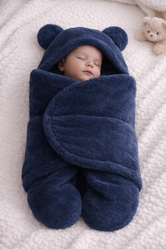 Bebecix Sac de Înfășat cu Picioare pentru Bebeluși 0–6 Luni, din Welsoft, cu Model Iepuraș A54