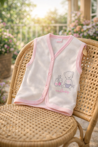 Elbebek Vestă pentru Bebeluși 6–12 Luni, cu Iepuraș și Ursuleț A11