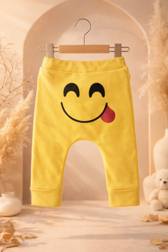 Cantaz Pantaloni pentru Bebeluși 3–12 Luni, cu Imprimeu Emoji A10