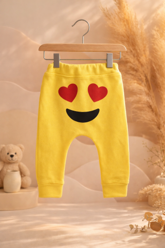 Cantaz Pantaloni pentru Bebeluși 3–12 Luni, cu Imprimeu Emoji A10