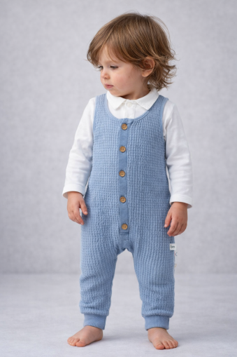 ByMurat Salopetă pentru Bebeluși 3–12 Luni cu Nasturi A28