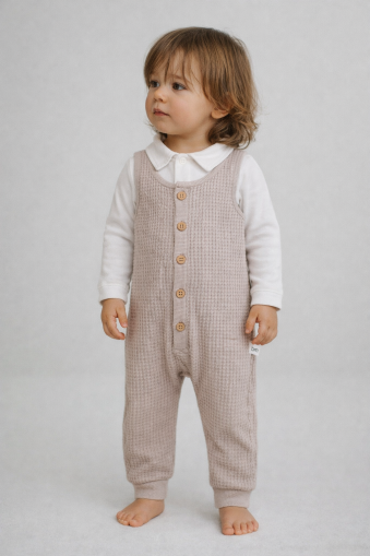 ByMurat Salopetă pentru Bebeluși 3–12 Luni cu Nasturi A28