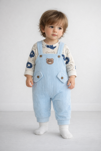 Nafitto Salopetă pentru Bebeluși 3–6–9 Luni, cu Model Ursuleț A28