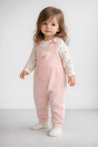 Nafitto Salopetă pentru Bebeluși 3–6–9 Luni, cu Inimă A28