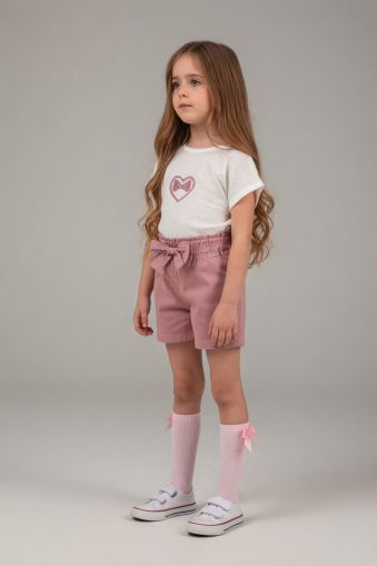 PAMPALKIDS Set copii 6–9 ani cu inimioare și fundiță A40