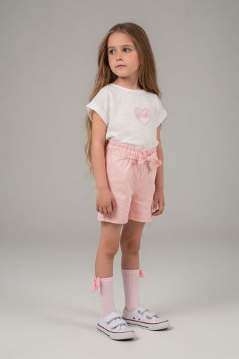 PAMPALKIDS Set copii 6–9 ani cu inimioare și fundiță A40