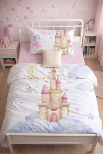 GOLDEN Set lenjerie de pat 100×150 cm cu imprimeu, în cutie A68