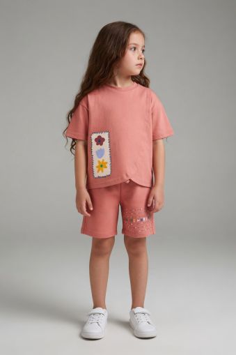 COMIX Set copii 3–6 ani cu imprimeu floral A29