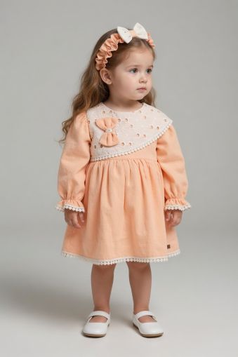 Rochie Amante cu guler din dantelă 6-24 luni A47