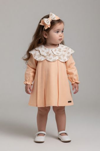 Rochie Amante 6-24 luni cu fundă la guler A47