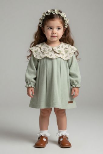 Rochie Amante 6-24 luni cu fundă la guler A47