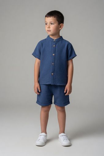 MINAMINOKIDS Set copii 2–5 ani cu cămașă din muselină A32