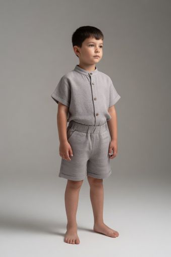 MINAMINOKIDS Set copii 2–5 ani cu cămașă din muselină A32