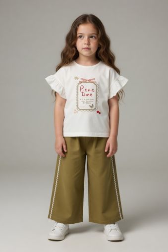 VOVIDOKIDS Set copii 3–6 ani 2 piese cu imprimeu „Picnic Time” A38