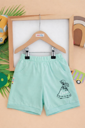 SALCAN KIDS Șort fete 5–8 ani cu imprimeu balerină A12