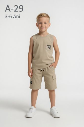 YAVRUCAK LIFE Set copii 3–6 ani 2 piese din bumbac „Have a Good”