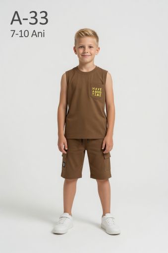 YAVRUCAK LIFE Set copii 7–10 ani 2 piese din bumbac „Have a Good”