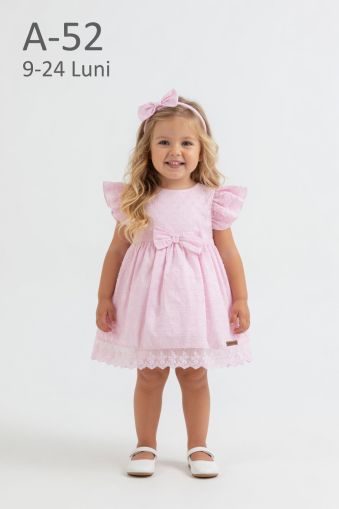 AMANTE Rochie bebeluși 9–24 luni cu bandană și fundiță