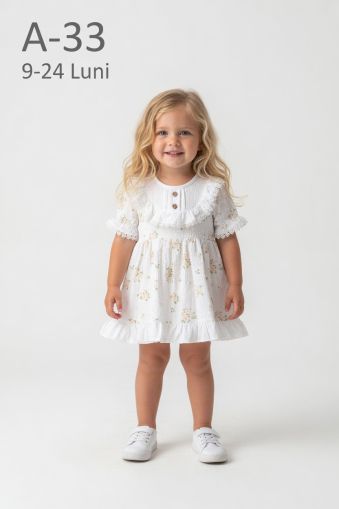 MINICIX Rochie bebeluși 9–24 luni cu nervuri