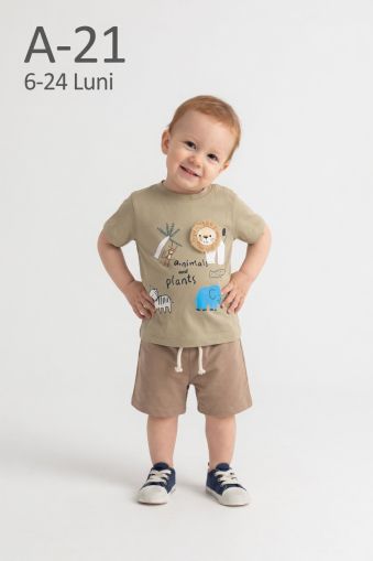 ANILÇO BEBE Set 6–24 luni 2 piese cu imprimeu leu