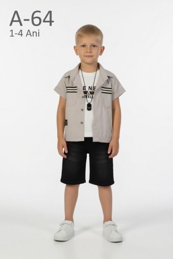 YAVRUCAK KIDS Set copii 1–4 ani de vară cu emblemă