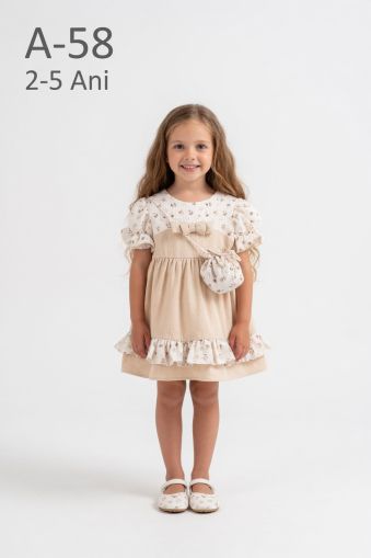 AMANTE Rochie fete 2–5 ani cu geantă de umăr