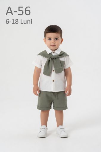 CONCEPT Set bebeluși 6–18 luni 3 piese cu pulover tricotat