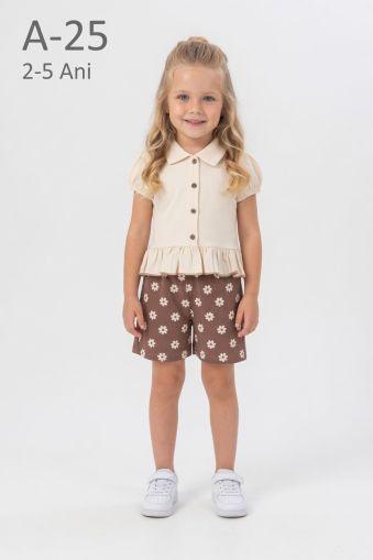 FEELY HUNNY Set copii 2–5 ani cu guler și nasturi