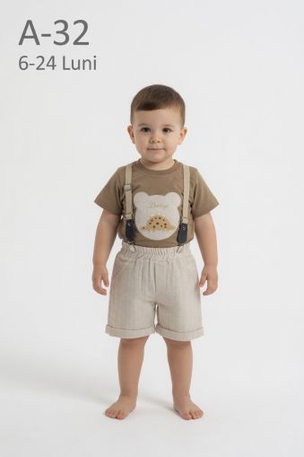 DONINO Set bebeluși 6–24 luni cu salopetă „Bomlo”