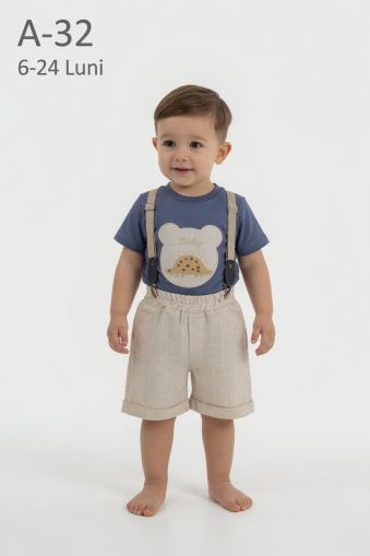 DONINO Set bebeluși 6–24 luni cu salopetă „Bomlo”