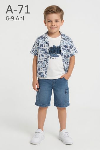 WISION Set copii 6–9 ani 3 piese cu cămașă