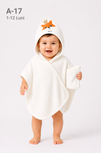 GÜLÜNCE BABY Prosop bebe 1–12 luni cu broderie vulpiță