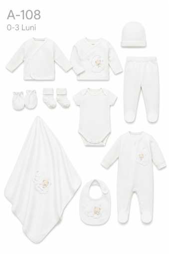 BEBITOF Set bebe 0–3 luni 10 piese „Sweet Dreams”