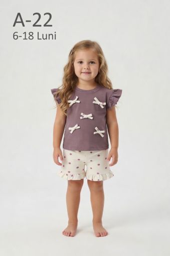 MY BELLA Set bebeluși 6–18 luni cu fundă decorativă